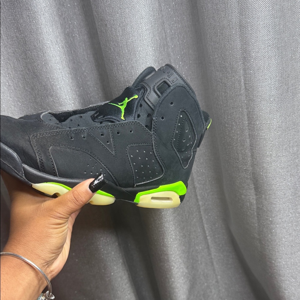 Jordan Black and Neon Green Sneakers